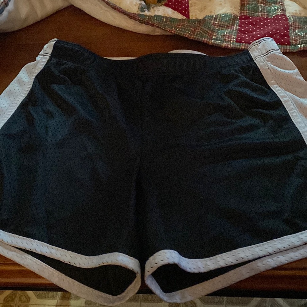 Justice athletic shorts, black and white